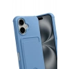 Mey İthalat®   iPhone 17 Kelvin Kartvizitli Silikon - Mavi