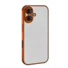 Mey İthalat®   iPhone 17  Lensli Silikon - Turuncu
