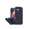 Mey İthalat®   iPhone 17 Montreal Yüzüklü Silikon Kapak - Lacivert