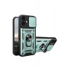 Mey İthalat®   iPhone 17 Pars Lens Yüzüklü Silikon - Yeşil