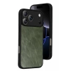 Mey İthalat®   iPhone 17 Pro Aras Deri Kapak - Yeşil