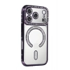 Mey İthalat®   iPhone 17 Pro Joke Simli Magneticsafe Kılıf - Derin Mor
