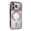 Mey İthalat®   iPhone 17 Pro Joke Simli Magneticsafe Kılıf - Pembe