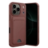 Mey İthalat®   iPhone 17 Pro Kelvin Kartvizitli Silikon - Bordo