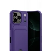 Mey İthalat®   iPhone 17 Pro Kelvin Kartvizitli Silikon - Derin Mor