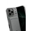 Mey İthalat®   iPhone 17 Pro Kelvin Kartvizitli Silikon - Gri