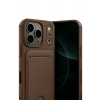 Mey İthalat®   iPhone 17 Pro Kelvin Kartvizitli Silikon - Kahverengi