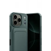 Mey İthalat®   iPhone 17 Pro Kelvin Kartvizitli Silikon - Koyu Yeşil