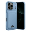 Mey İthalat®   iPhone 17 Pro Kelvin Kartvizitli Silikon - Mavi