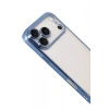 Mey İthalat®   iPhone 17 Pro  Lensli Silikon - Açık Mavi