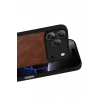 Mey İthalat®   iPhone 17 Pro Max Aras Deri Kapak - Taba