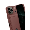 Mey İthalat®   iPhone 17 Pro Max Kelvin Kartvizitli Silikon - Bordo
