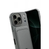 Mey İthalat®   iPhone 17 Pro Max Kelvin Kartvizitli Silikon - Gri