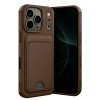 Mey İthalat®   iPhone 17 Pro Max Kelvin Kartvizitli Silikon - Kahverengi