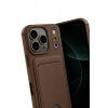 Mey İthalat®   iPhone 17 Pro Max Kelvin Kartvizitli Silikon - Kahverengi