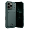 Mey İthalat®   iPhone 17 Pro Max Kelvin Kartvizitli Silikon - Koyu Yeşil