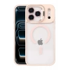 Mey İthalat®   iPhone 17 Pro Max Remim Lensli Magsafe Standlı Kapak - Pembe