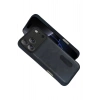 Mey İthalat® iPhone 17 Pro Max Sara Kartvizitli Deri Kılıf - Siyah