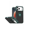Mey İthalat®   iPhone 17 Pro Montreal Yüzüklü Silikon Kapak - Yeşil