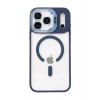 Mey İthalat®   iPhone 17 Pro Remim Lensli Magsafe Standlı Kapak - Lacivert