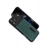 Mey İthalat® iPhone 17 Pro Sara Kartvizitli Deri Kılıf - Yeşil