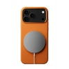 Mey İthalat®   iPhone 17 Pro Wonder Deri Magsafe Kapak - Turuncu