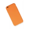 Mey İthalat®  iPhone 6 Kılıf Nano içi Kadife Silikon - Turuncu