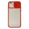 Mey İthalat® iPhone 6 Kılıf Palm Buzlu Kamera Sürgülü Silikon - Kırmızı