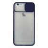 Mey İthalat® iPhone 6 Plus Kılıf Palm Buzlu Kamera Sürgülü Silikon - Lacivert