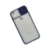 Mey İthalat® iPhone 6 Plus Kılıf Palm Buzlu Kamera Sürgülü Silikon - Lacivert