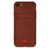Mey İthalat®   iPhone 7 Kılıf Kelvin Kartvizitli Silikon - Bordo