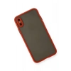 Mey İthalat®  iPhone X Kılıf Montreal Silikon Kapak - Kırmızı