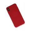 Mey İthalat®  iPhone X Kılıf Nano içi Kadife Silikon - Kırmızı