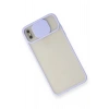 Mey İthalat® iPhone X Kılıf Palm Buzlu Kamera Sürgülü Silikon - Lila