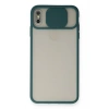 Mey İthalat® iPhone X Kılıf Palm Buzlu Kamera Sürgülü Silikon - Yeşil