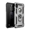 Mey İthalat® iPhone X Kılıf Sofya Yüzüklü Silikon Kapak - Gümüş
