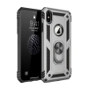Mey İthalat® iPhone X Kılıf Sofya Yüzüklü Silikon Kapak - Gümüş