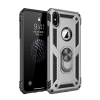 Mey İthalat® iPhone X Kılıf Sofya Yüzüklü Silikon Kapak - Gümüş