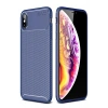 Mey İthalat®  iPhone XS Max Kılıf Auto Focus Karbon Kapak - Lacivert