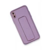 Mey İthalat®  iPhone XS Max Kılıf Coco Deri Standlı Kapak - Koyu Lila
