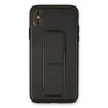 Mey İthalat®  iPhone XS Max Kılıf Coco Deri Standlı Kapak - Siyah