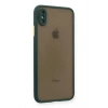 Mey İthalat®  iPhone XS Max Kılıf Montreal Silikon Kapak - Yeşil