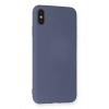 Mey İthalat®  iPhone XS Max Kılıf Nano içi Kadife Silikon - Gri