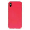 Mey İthalat®  iPhone XS Max Kılıf Nano içi Kadife Silikon - Koyu Pembe