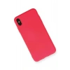 Mey İthalat®  iPhone XS Max Kılıf Nano içi Kadife Silikon - Koyu Pembe