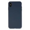 Mey İthalat®  iPhone XS Max Kılıf Nano içi Kadife Silikon - Lacivert