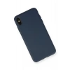 Mey İthalat®  iPhone XS Max Kılıf Nano içi Kadife Silikon - Lacivert