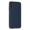 Mey İthalat®  iPhone XS Max Kılıf Nano içi Kadife Silikon - Lacivert