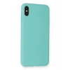 Mey İthalat®  iPhone XS Max Kılıf Nano içi Kadife Silikon - Turkuaz