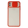 Mey İthalat® iPhone XS Max Kılıf Palm Buzlu Kamera Sürgülü Silikon - Kırmızı